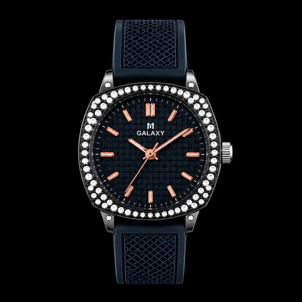 Luxury Galaxy Rhinestone Silicone Strap Women’s Watch