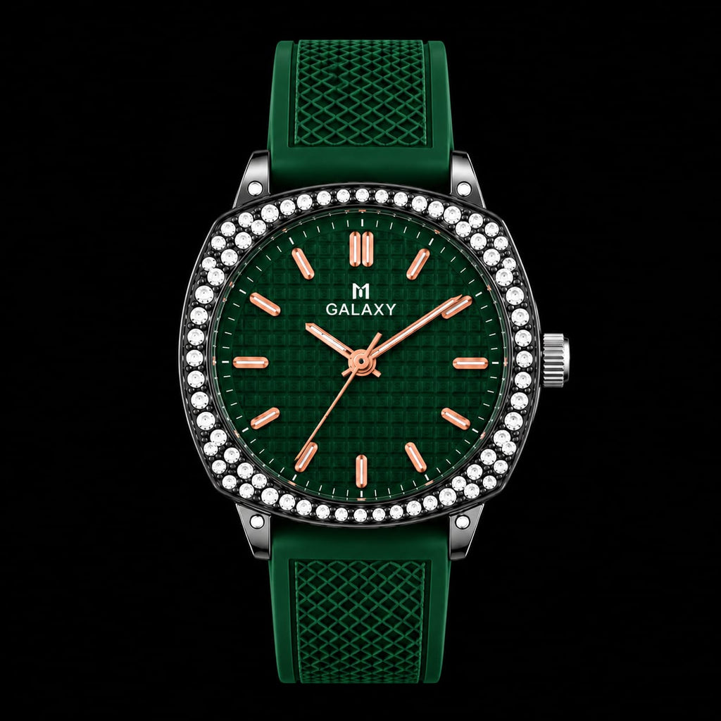 Luxury Galaxy Rhinestone Silicone Strap Women’s Watch