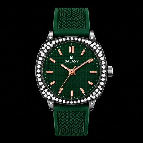 Luxury Galaxy Rhinestone Silicone Strap Women’s Watch